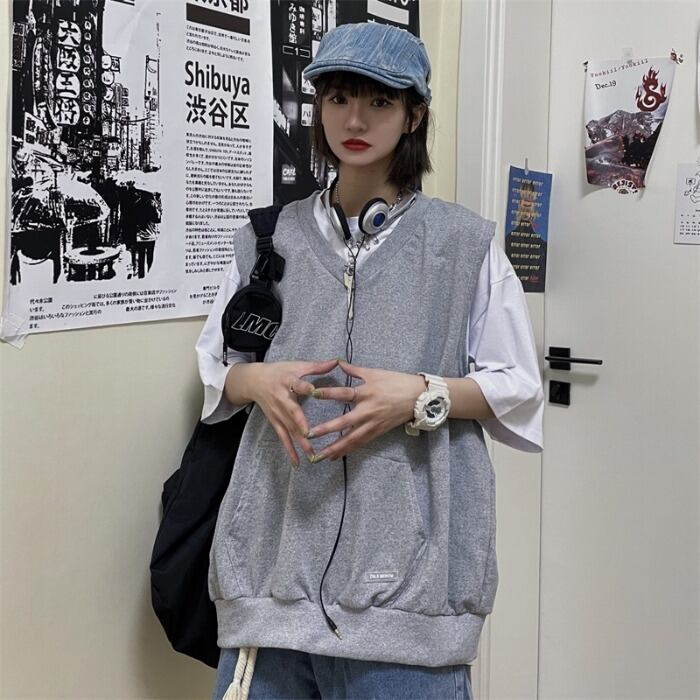 送料無料】KOREA サマーポケットソリッド カラールーズTシャツ