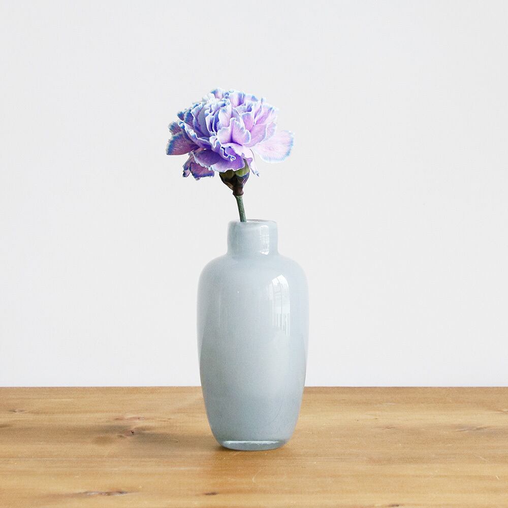 ガラス・雑貨】ミルキーガラスフラワーベース スリム | ジーフラット