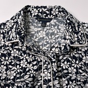 Brooks Brothers ブルックスブラザーズ フローラル総柄 シャツワンピース ロング丈 2/ネイビー ホワイト