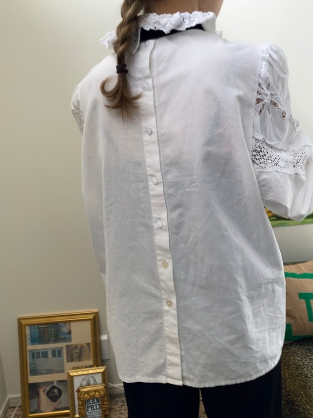 Ruffle Cotton Blouse