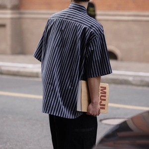 ストライプコラージュ半袖シャツ / 0720