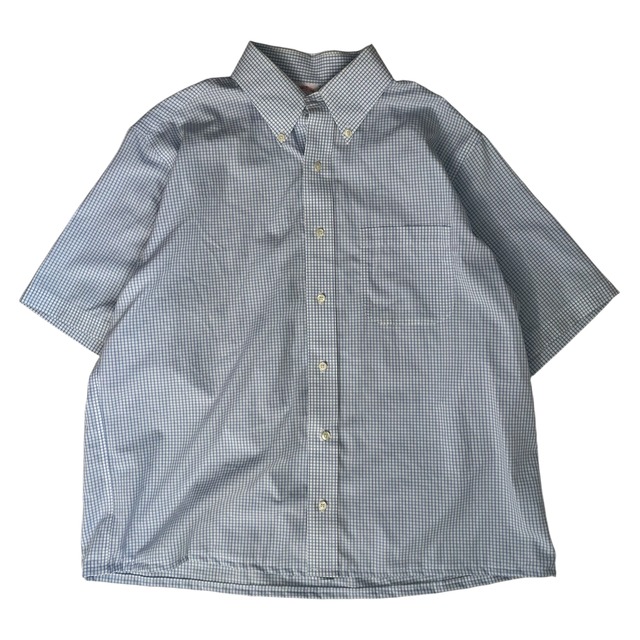 【短丈リメイクシャツ】  BrooksBrothers   半袖シャツ　L