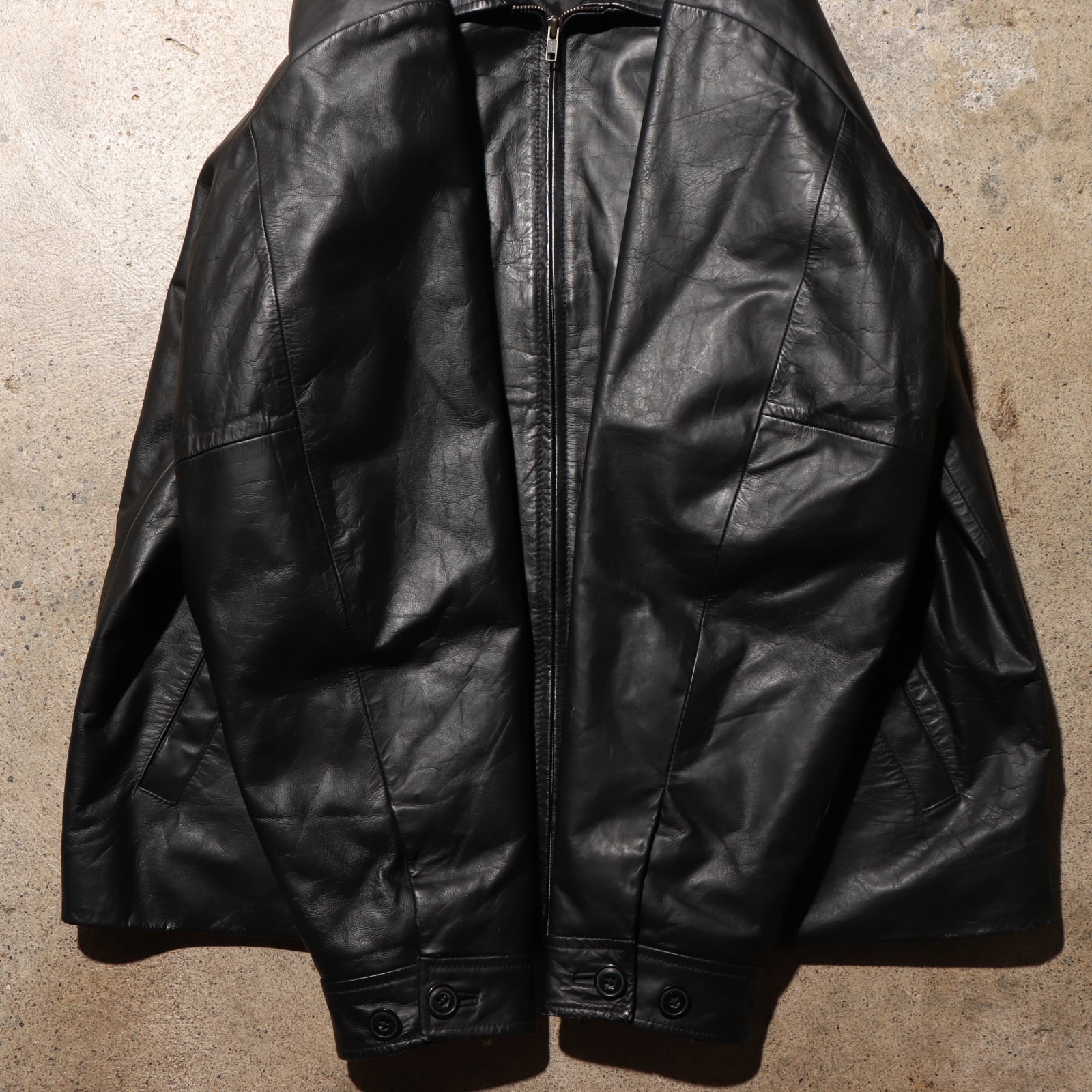 old GAP レザージャケット 90s ブラック 黒 古着 オールドギャップ