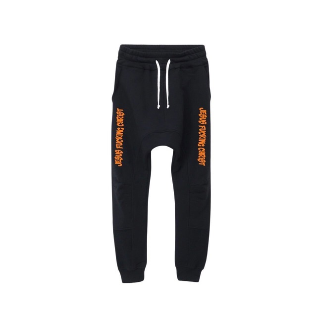 LAZY GOD BLACK '' JESUS '' SWEAT PANTS