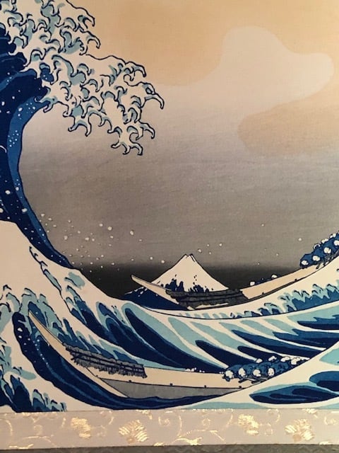 複製/葛飾北斎/富獄図/工芸/布袋屋掛軸HJ-525 掛け軸-神奈川沖浪裏(富嶽三十六景)葛飾北斎(浮世絵)G2-092