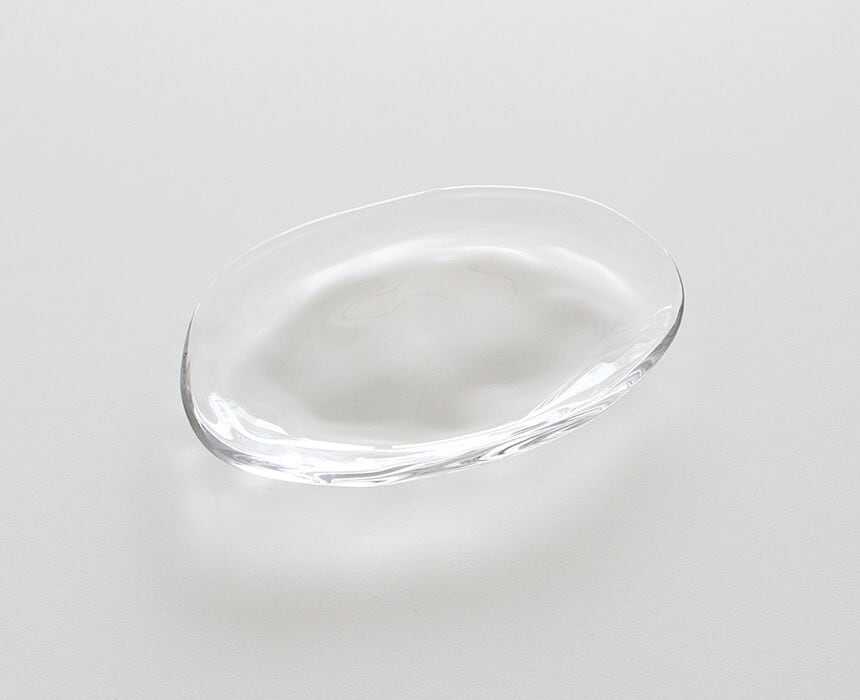 oval clear glass plate / オーバル クリア ガラス プレート トレー