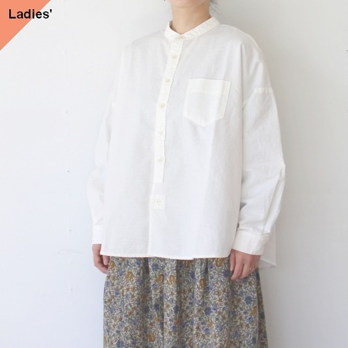 【NEW】 sasanqua by trees オックスB.Cオーバーシャツ Ox work over shirt　（White）