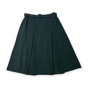 DAKS ダックス ベルト付き フレア スカート サイズ 73-99 /レディース/グリーン/日本製