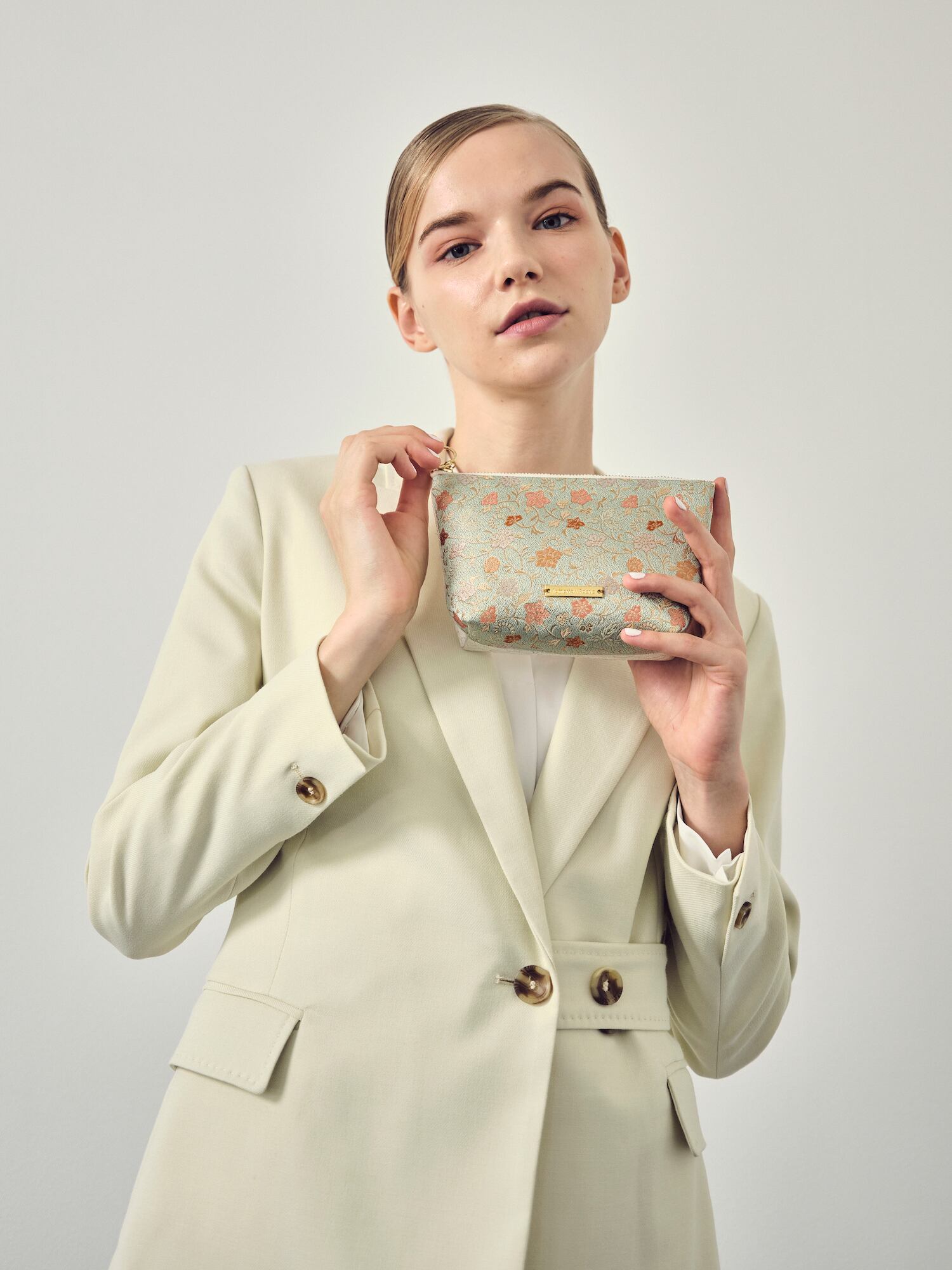 西陣織ポーチL MARBLE / NPL12 | Tomorrow Fabric