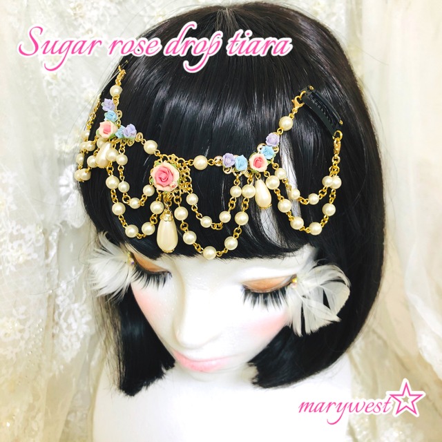 【ご予約】Sugar rose drop tiara