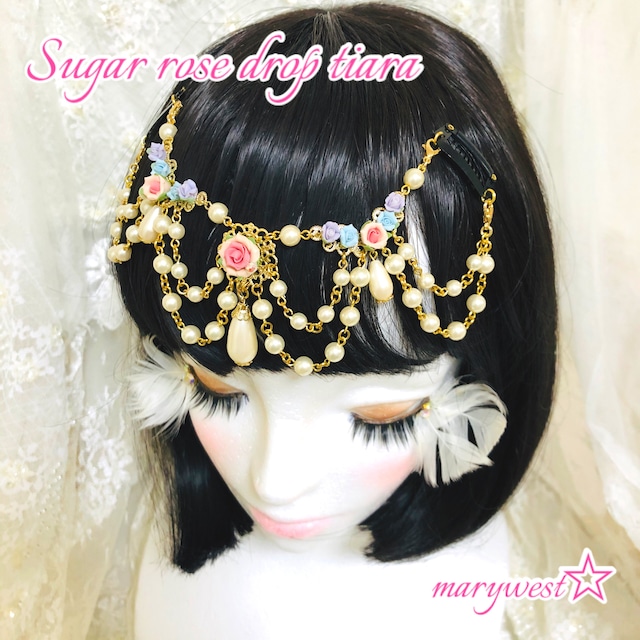 【ご予約】Sugar rose drop tiara