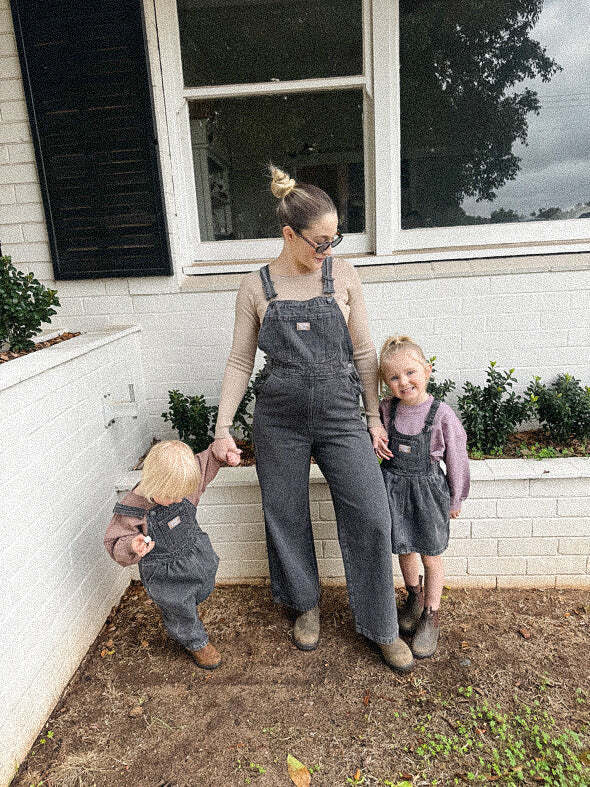 【即納/送料無料】twin collective / Carpenter Overall - Washed Black- / woman