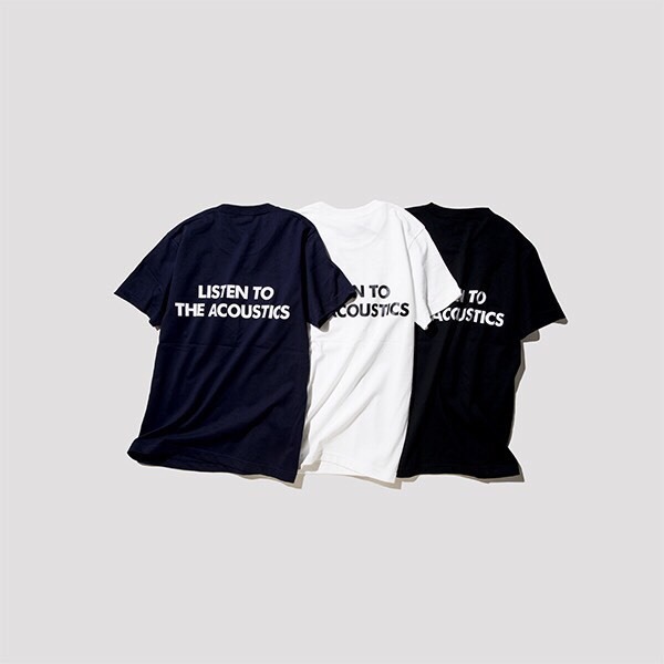 LISTEN TO THE ACOUSTICS" T-Shirts [navy] | THE ACOUSTICS OFFICIAL GOODS SHOP