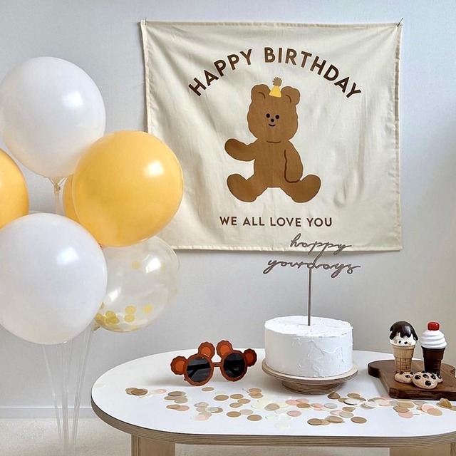 【DECORATION】誕生日写真撮影可愛いパーティー飾りカーペット