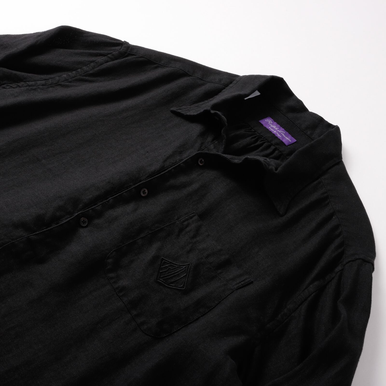 定価10万】Ralph Lauren Purple Label special linen shirt made in