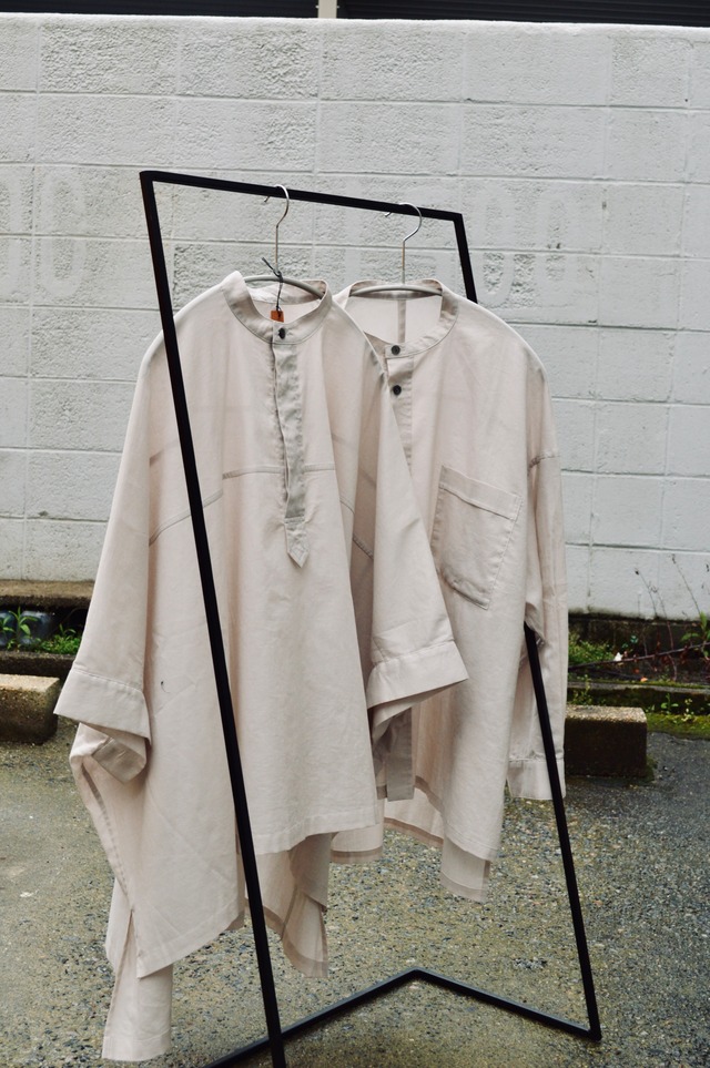 Pub Voile Gauze Cotton Series No Collar Shirts & Pullover Shirts OneSize Unisex Model ピューブ ボイルガーゼシャツ