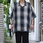 Ashworth ombre check open collar shirt