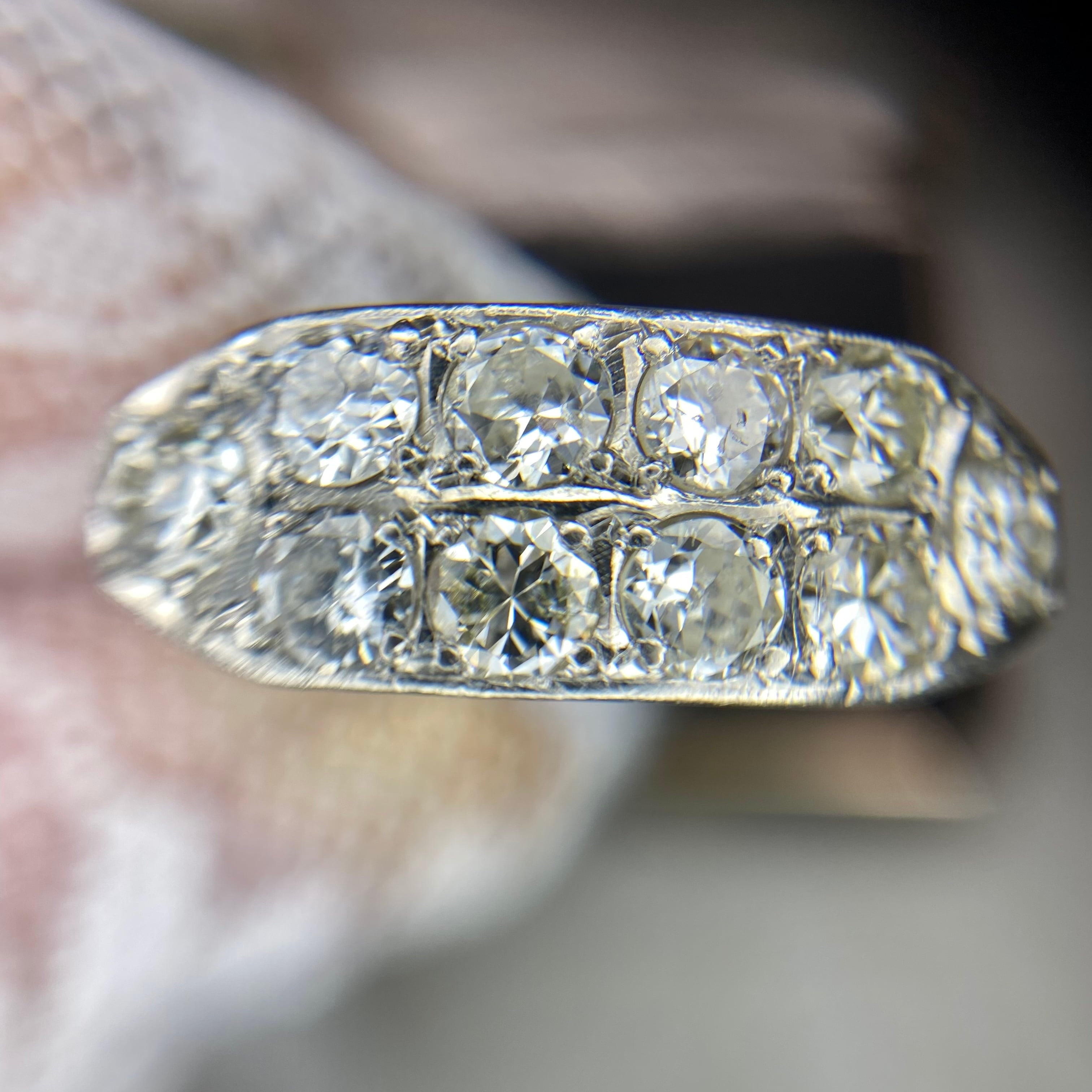 昭和の懐かしいダイヤモンド2連の指輪】Japanese Traditional ring