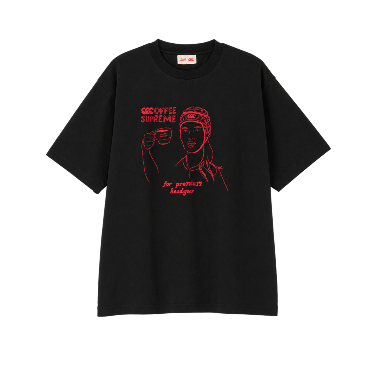 canterbury x Coffee Supreme Headgear girl Tシャツ BLACK