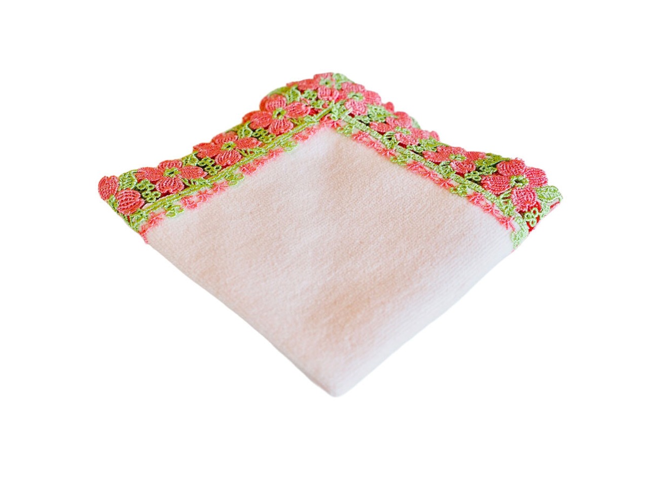 【近沢レース】シーズンタオルハンカチ「ハナミズキ」