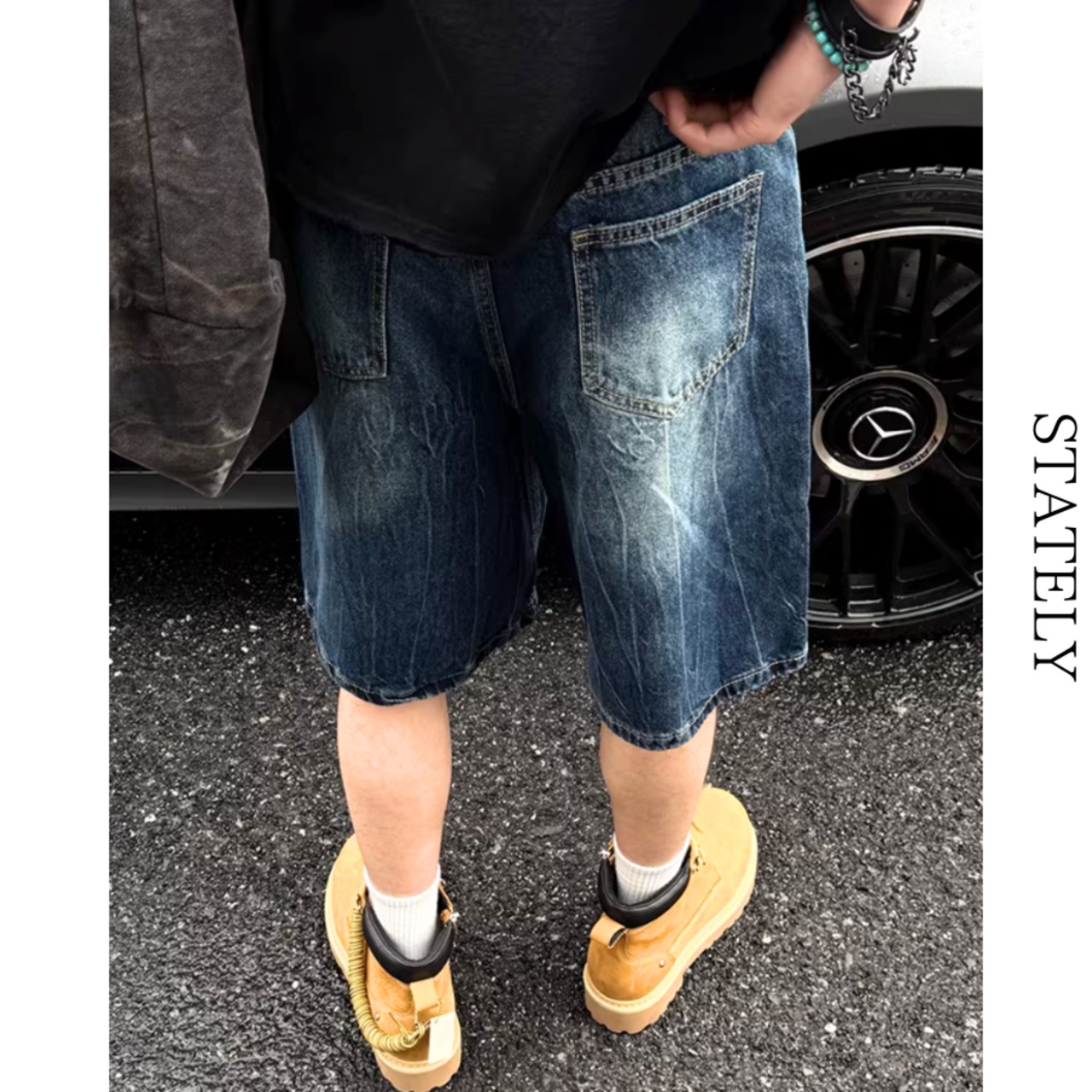 Vintage Wash デニムショーツ_B144・画像8