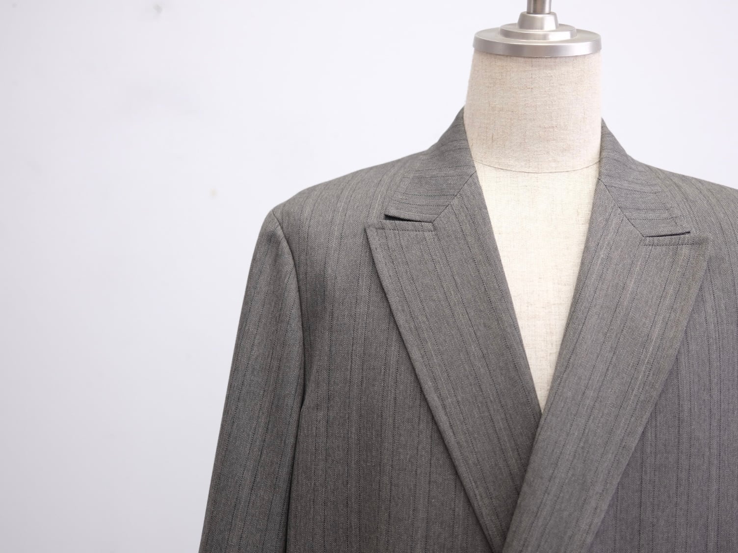 ULTERIOR” MELANGE HERRINGBONE STRIPE DB JKT” | Lapel online store