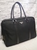 美品20万◆PRADA プラダ A4 ノートPC対応 男女可 サフィアーノレザーxナイロン 書類 ビジネス バッグ ブリーフケース 黒◆ ビジネスモデル