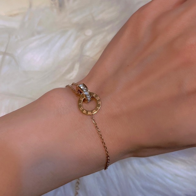 zirconia circle bracelet
