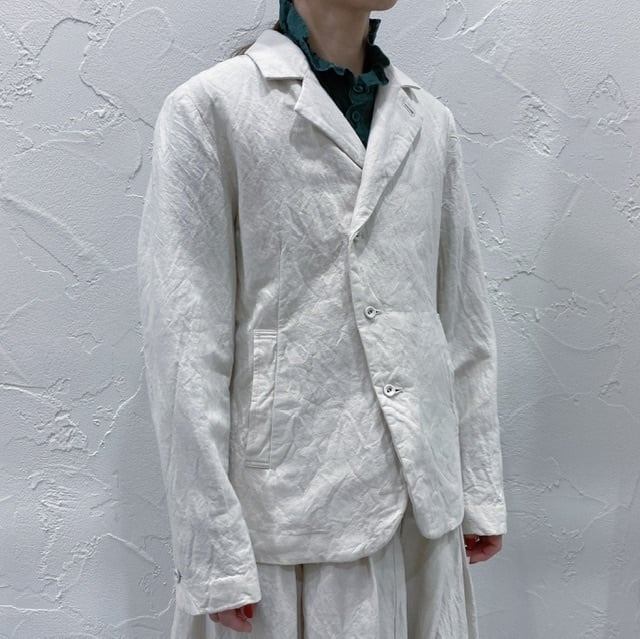 ブラスブラム　cotton linenラチネ　テーラードジャケット　サイズ2 Vlas Blomme Cotton Linen Latinee Tailored jacket | CoCo Cuore