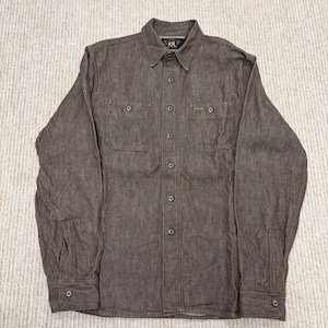 RRL BROWN DENIM WORK SHIRT