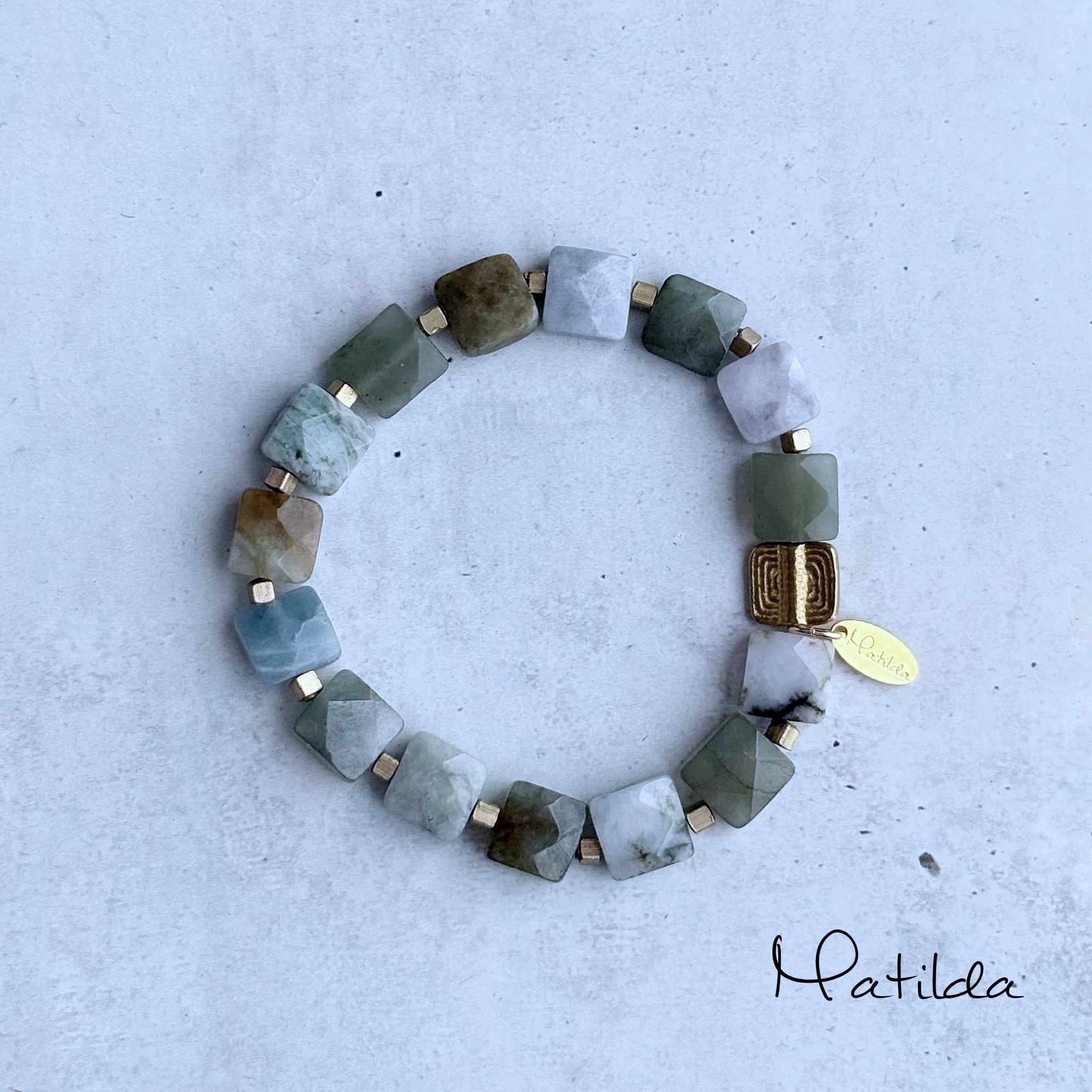 tumble bracelet（パームルートアゲート） | Matilda