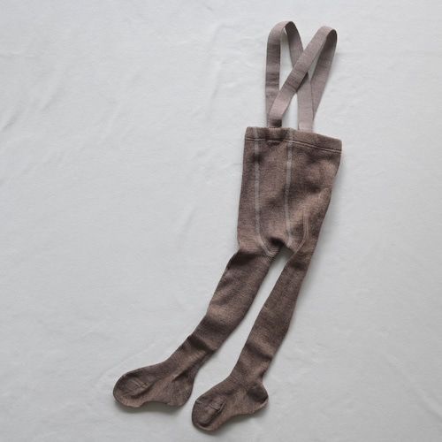 《condor》Merino wool-blend tights with elastic suspenders / カラー968