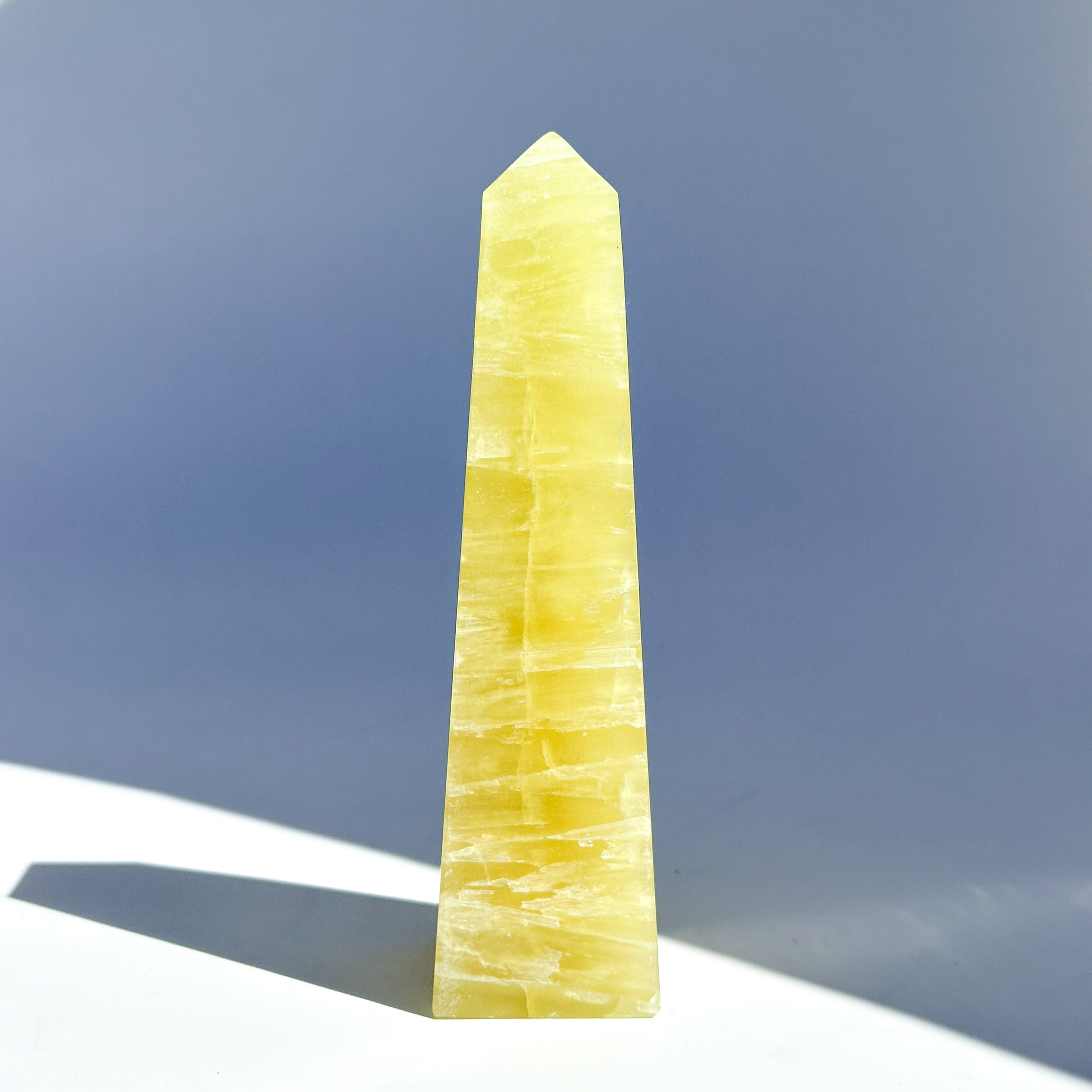 Bigイエローカルサイト タワー82◇ Yellow Calcite ◇天然石・鉱物・パワーストーン・インテリア