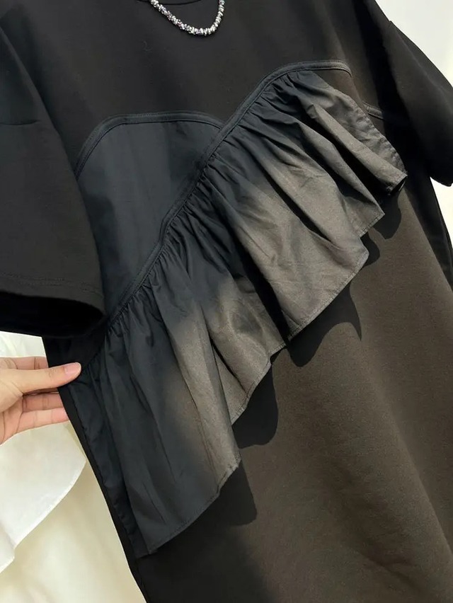 フリルチュニックTシャツ