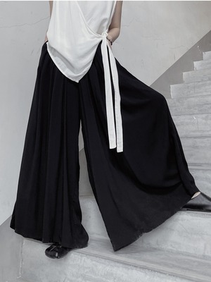 Lightweight maxi wide leg pants 2color [T967]