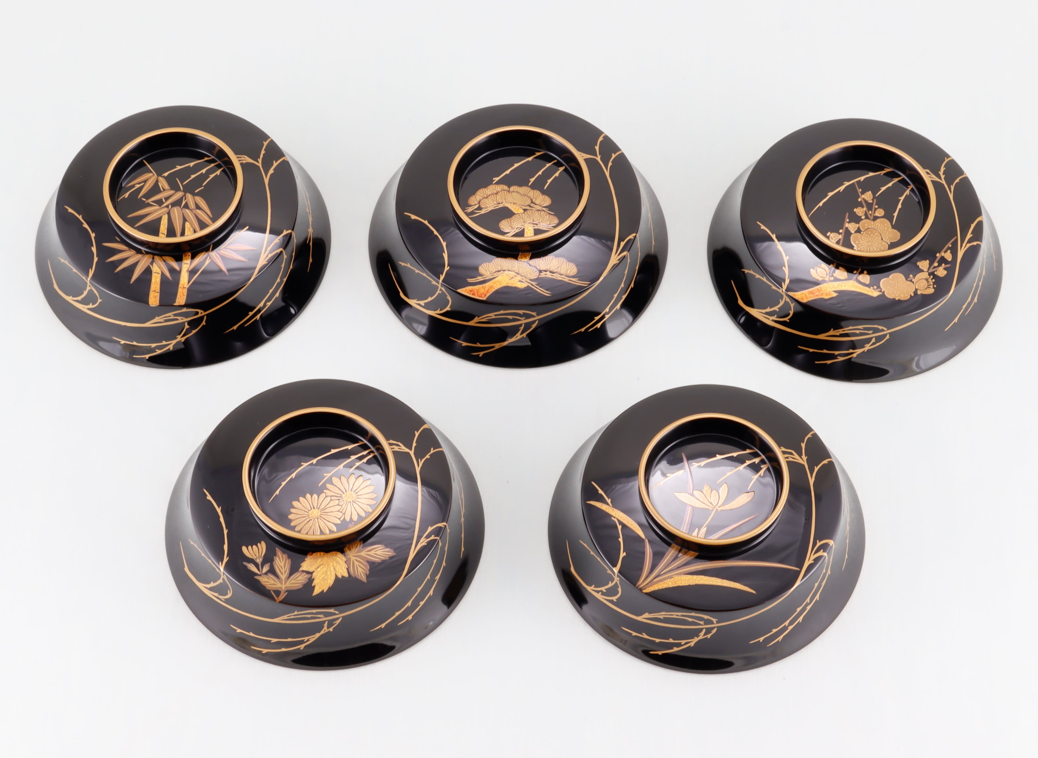 1300 輪島塗／煮物椀／角形／柳に五清蒔絵 | 輪島塗 加藤漆器店 公式