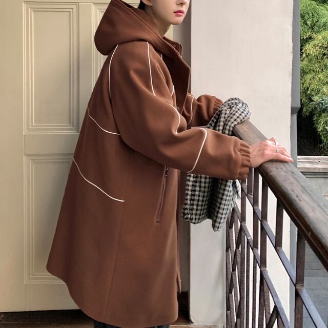 うさとの服 濃いブラウンのフード付きコート うさとの服 濃いブラウンのフード付きコート うさとの服 濃いブラウン