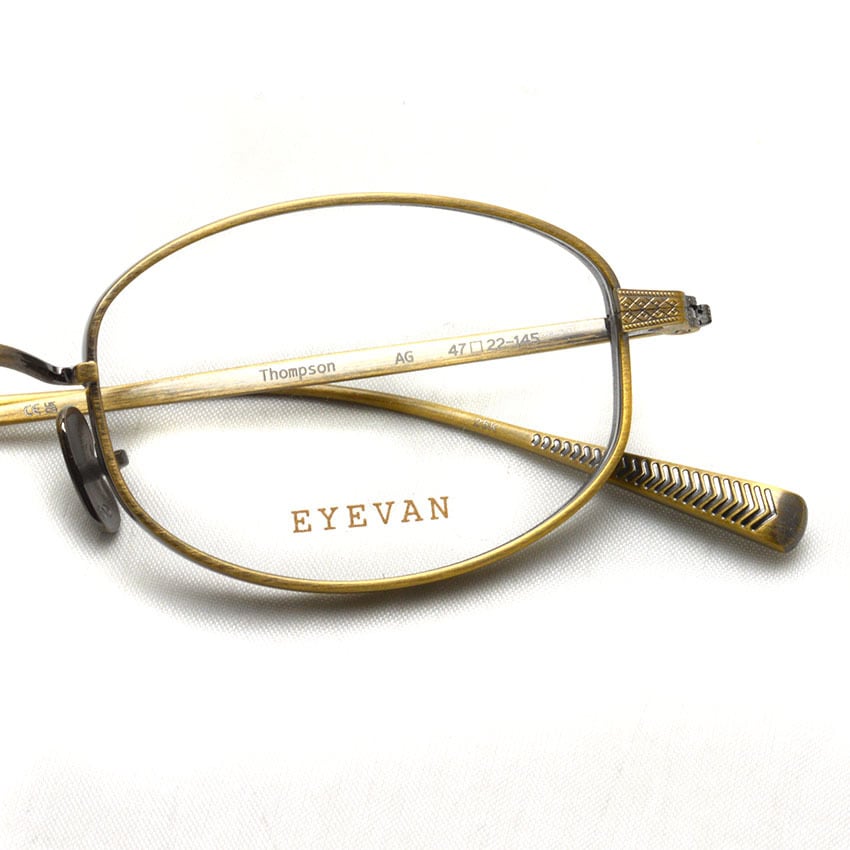EYEVAN / THOMPSON / AG アンティークゴールド メガネ バレルシェイプ