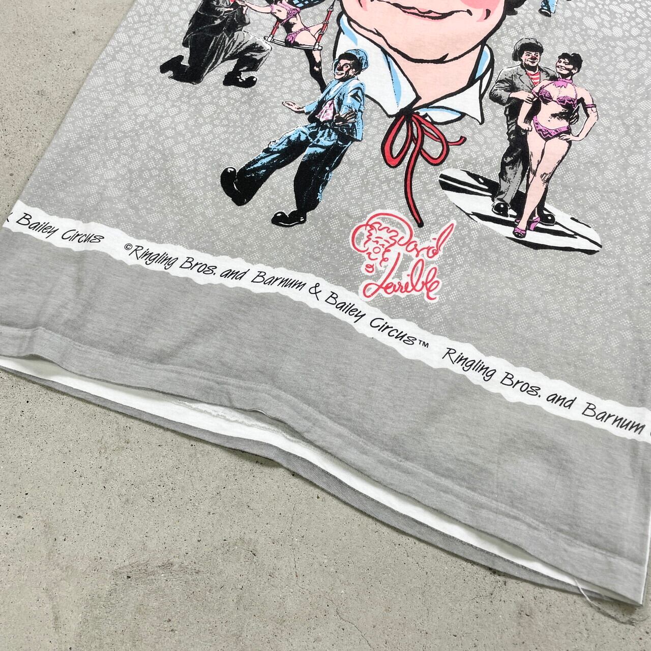 80年代~90年代 David Larible ピエロ オールオーバープリントTシャツ  