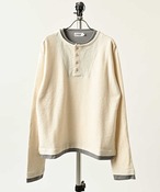 ATELANE Block Inlay + TC Jersey Fake-Layered Henley (OFF) 26A-24040