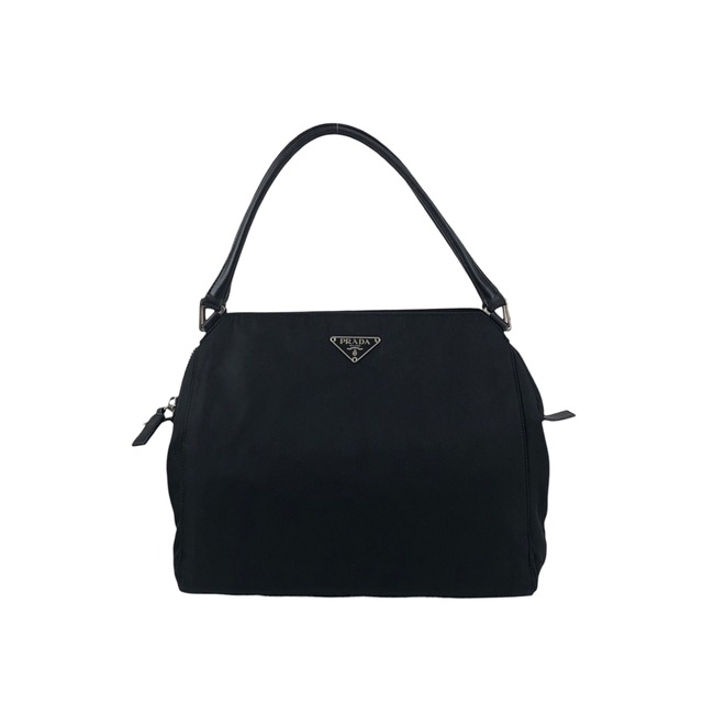 PRADA プラダ ハンドバッグ ブラック トライアングルロゴ ナイロン vintage ヴィンテージ オールド zzietj