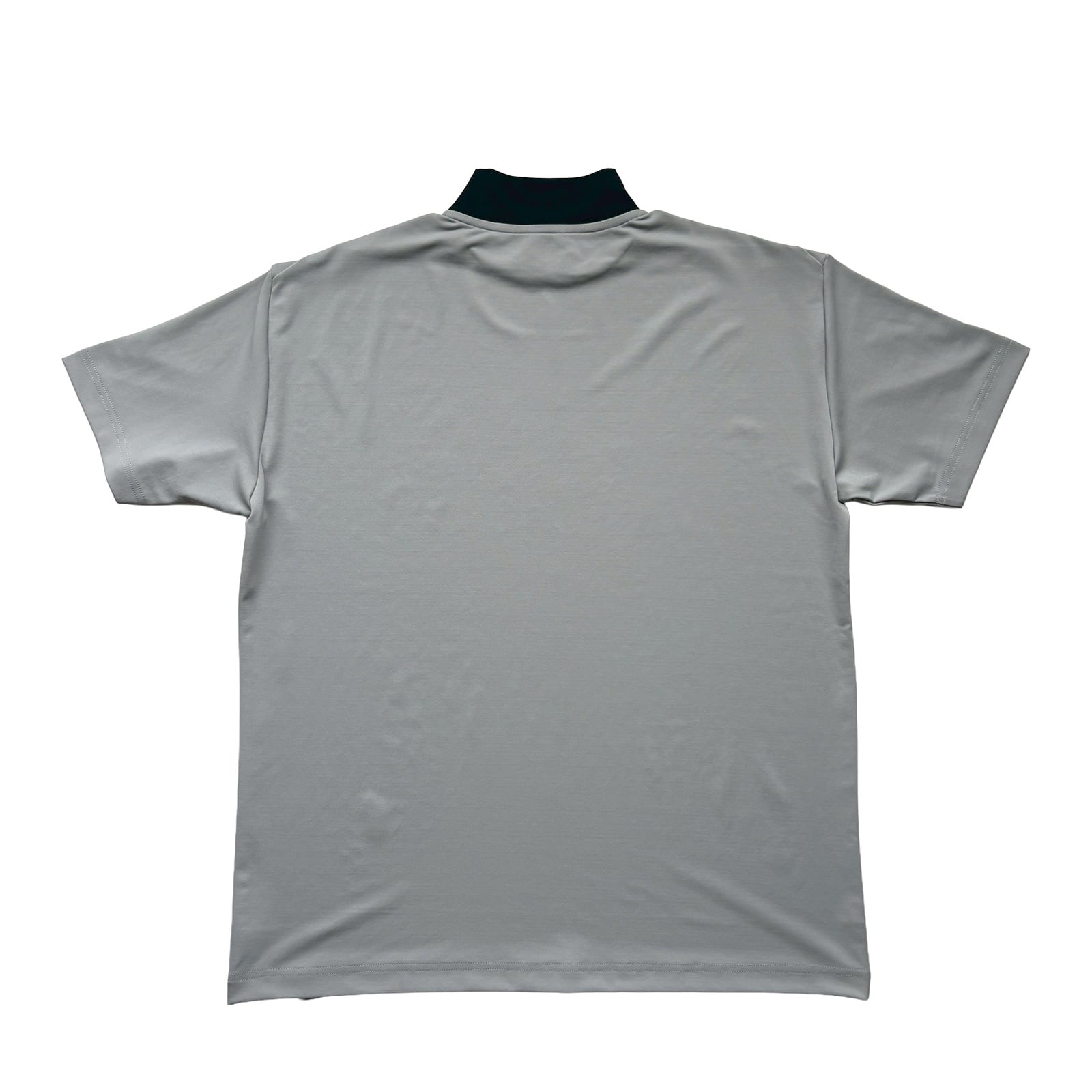 LOGO PRINT MOCK NECK SHIRT - LIGHT GRAY / BLACK - | 8G SHOOT WEBSTORE