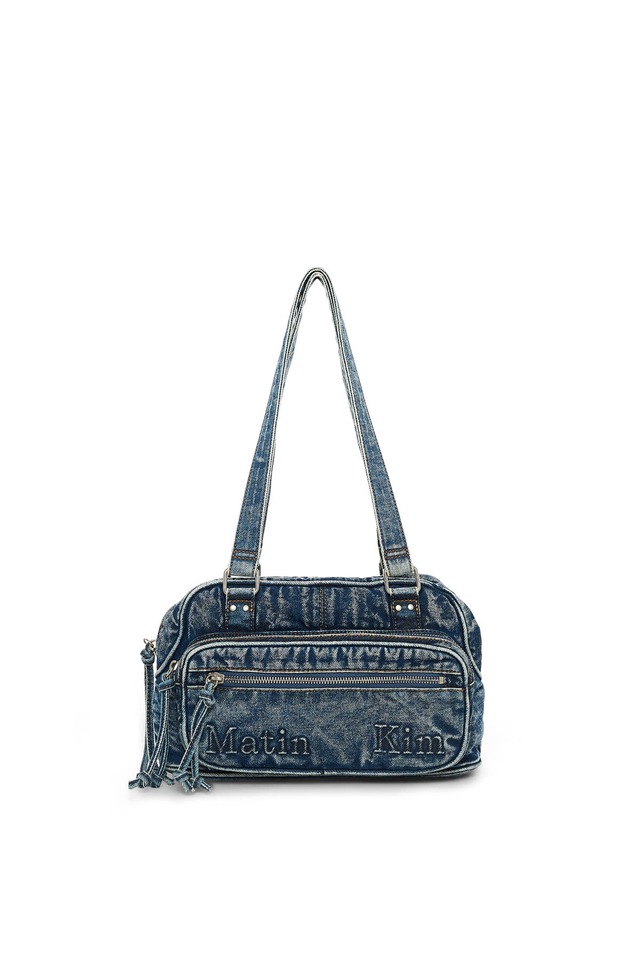 [Matin Kim] MATIN DUST DENIM ONE POCKET SHOULDER BAG IN BLUE 正規品 韓国ブランド 韓国通販 韓国代行 韓国ファッション マーティンキム matinkim 日本 店舗
