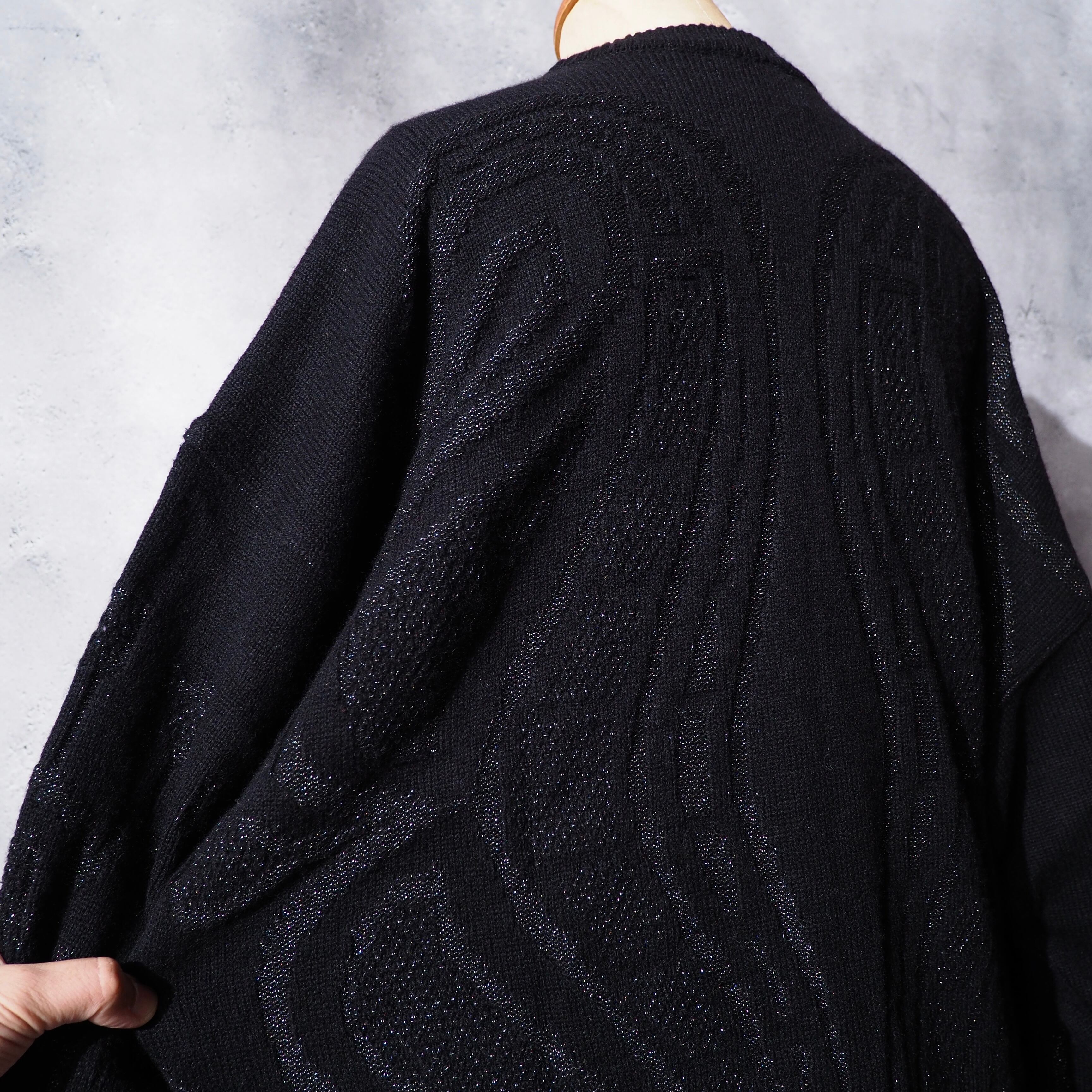 1990s ” santa fe ” Love logo embbossed 3D solid Design vintage loose knit