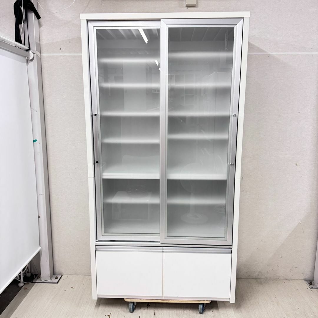 食器棚 ガラス扉 松田家具 hichan 松田家具 キッチンボード 食器棚