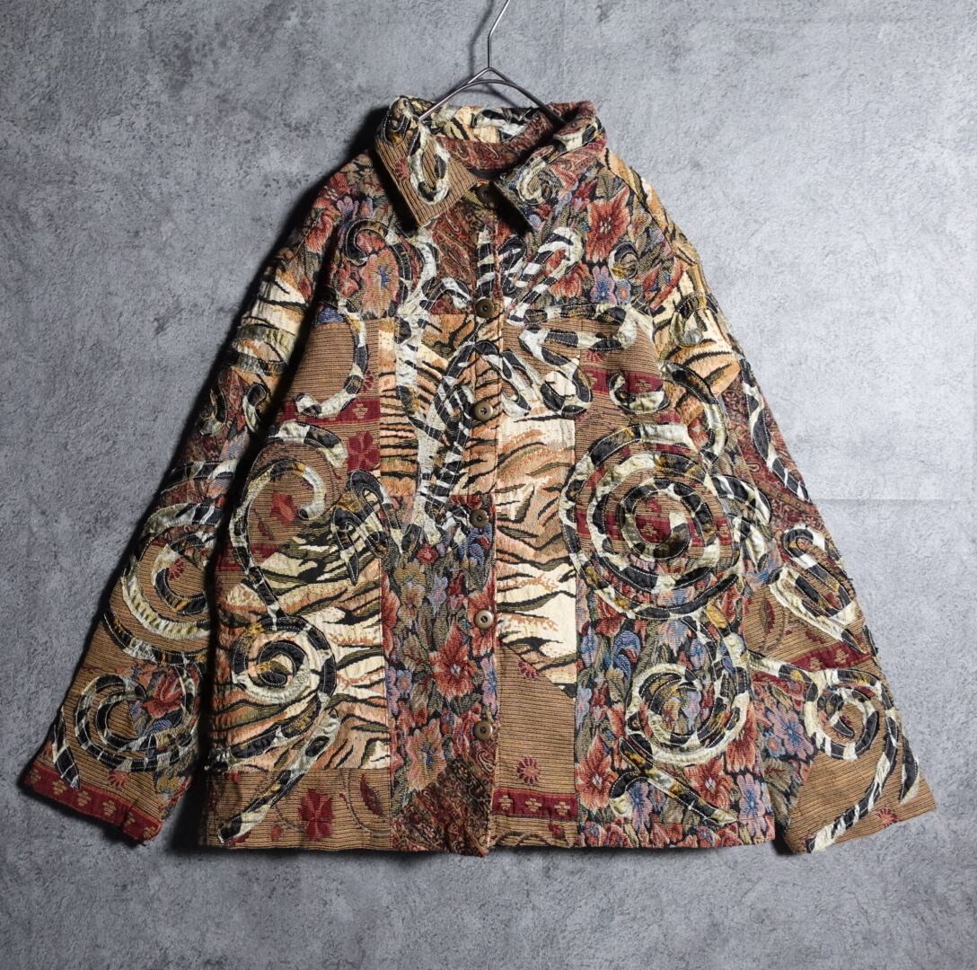 CHICO'S” Patchwork Design Gobelin Jacket | 古着屋 FORCE
