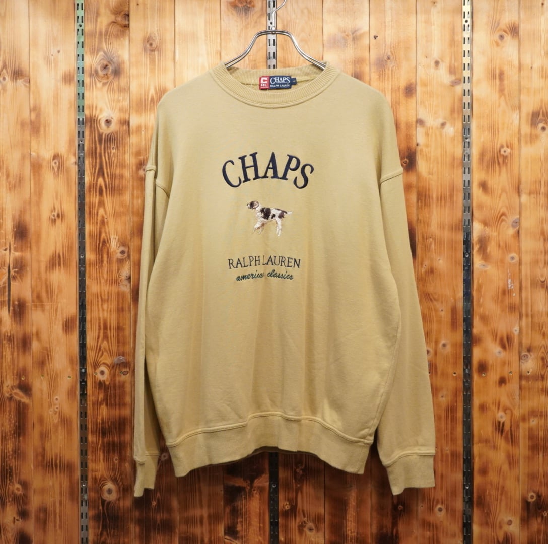90s chaps ralphlauren スウェット L/レアカラー チャップス ラルフ
