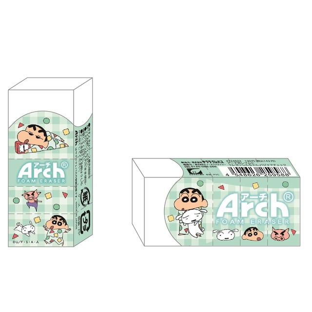 【ロット販売】【10入】クレヨンしんちゃんアーチ消しゴムS パジャマチェック(4724622)