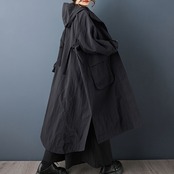 フーデッド ロング モードコート 60064