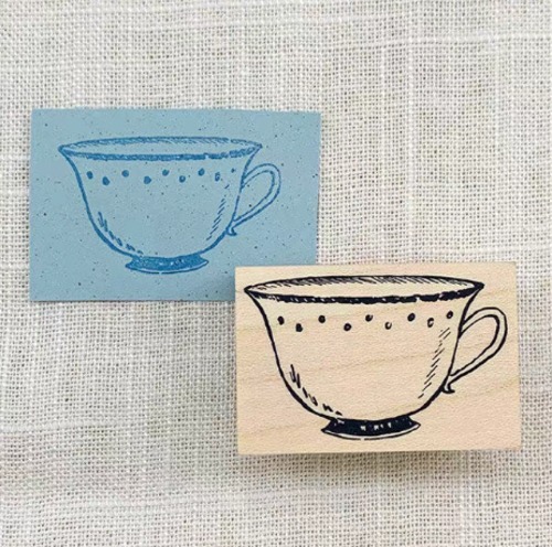 予約☆MO994F｜Molinta【茶杯】はんこ / 木製スタンプ